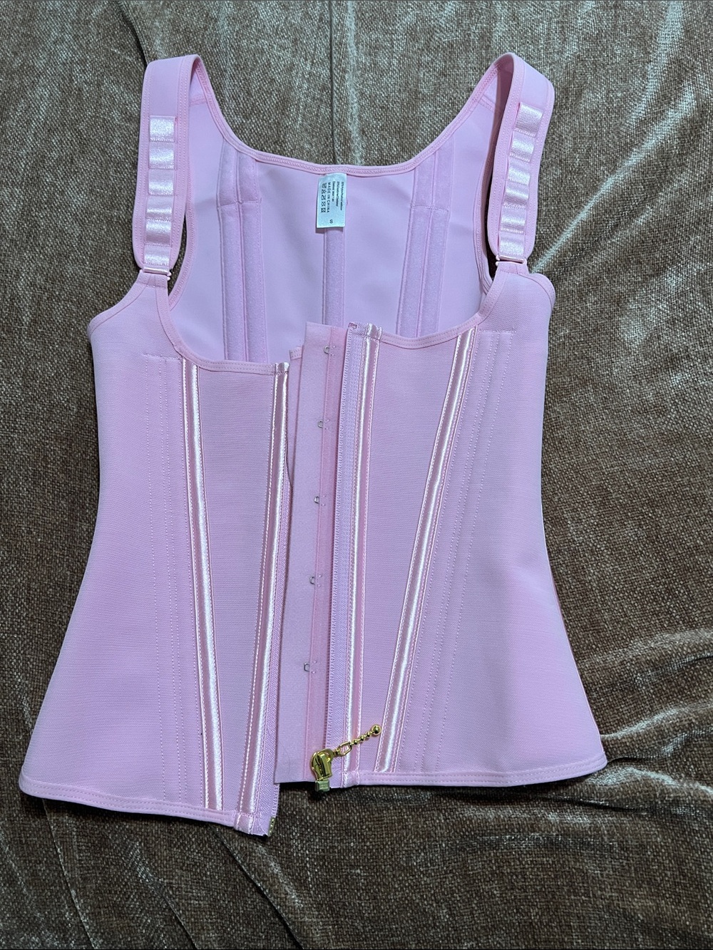 Light Pink Sculpting Corset Tank Top